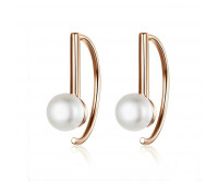 Large round pearl earrings