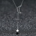 Ожерелье с кулонами на цепочке Луна и звезда