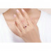 Red Heart Crystal CZ Ring