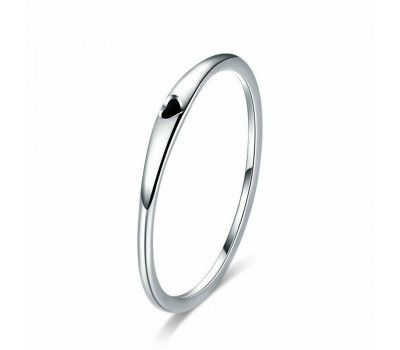 Round Ring Simple Heart Engrave 