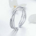 Geometric Twisted Wave Open Size Finger Ring