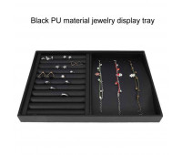Organizer, jewelry storage tray, black